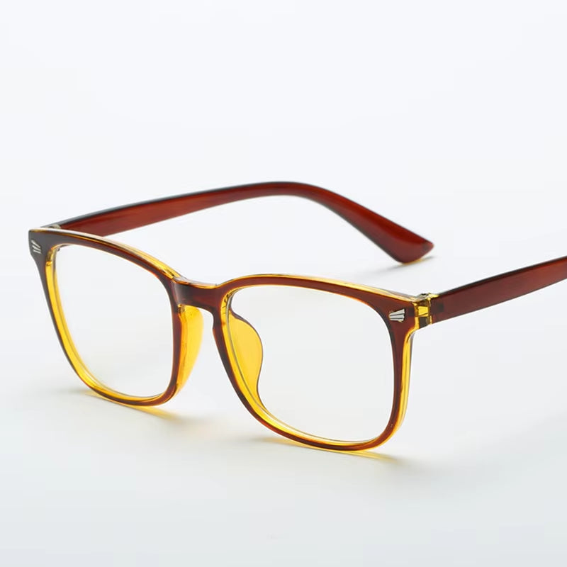 Fashion Unisex Square Glasses Plain Glasses Full Frame Glasses for Men and Women Radiation Protection Optical Glasses