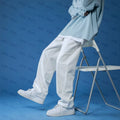 Straight Jeans Men White Loose Unisex Denim Trousers Trend Neutral Jeans Men Baggy Casual Solid Man Women Pants Hip Hop Jeans