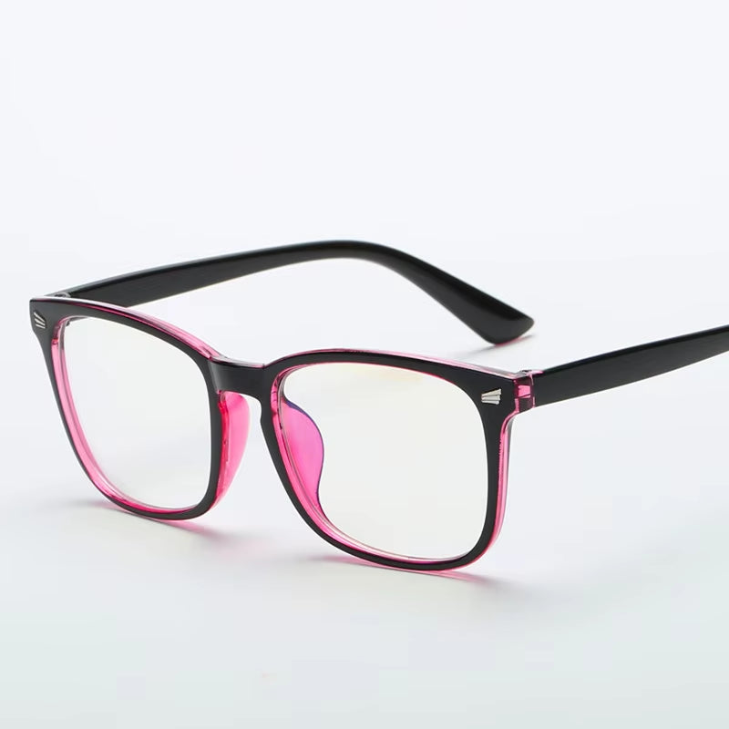 Fashion Unisex Square Glasses Plain Glasses Full Frame Glasses for Men and Women Radiation Protection Optical Glasses