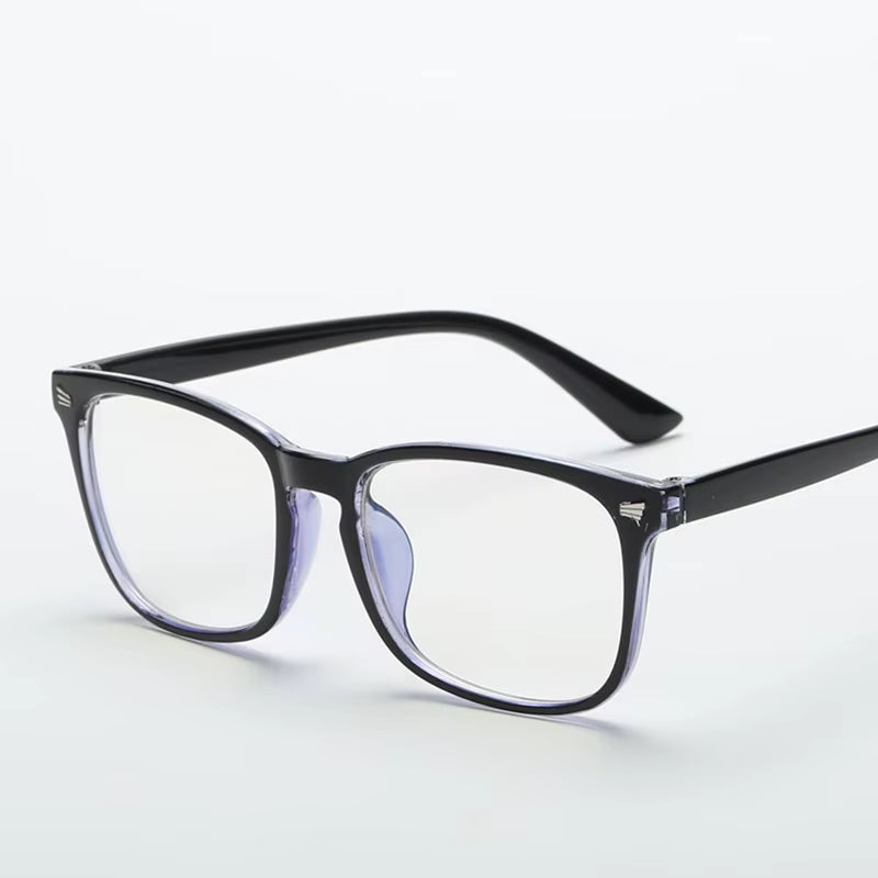 Fashion Unisex Square Glasses Plain Glasses Full Frame Glasses for Men and Women Radiation Protection Optical Glasses