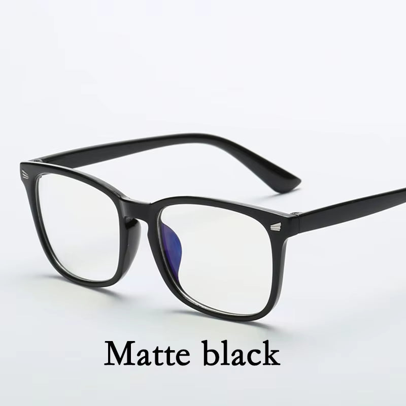 Fashion Unisex Square Glasses Plain Glasses Full Frame Glasses for Men and Women Radiation Protection Optical Glasses