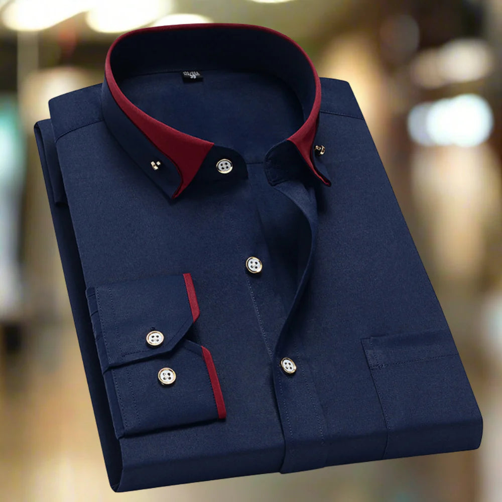 Albert: Camisa Clásica De Manga Larga De Algodón
