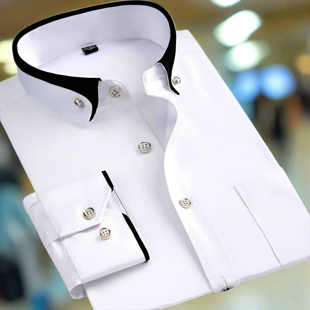 Albert: Camisa Clásica De Manga Larga De Algodón