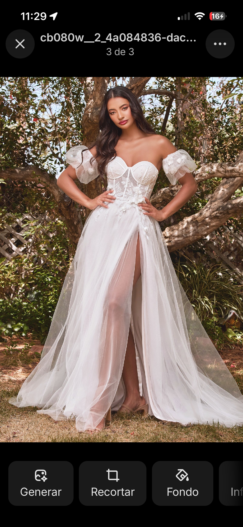 Vestido de Novia Romántico para Casamiento – Corsé de Encaje y Tul